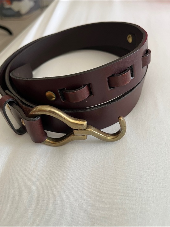 Orvis Accessories - Orvis brown leather brass hoof pick belt western equestrian hand crafted 34”